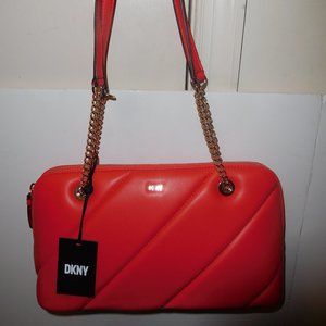 DKNY Orange Bryant MD Top Zip Satchel